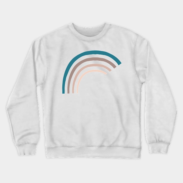 Blue Rainbow Pattern Hand Drawing Crewneck Sweatshirt by me and dinosaur